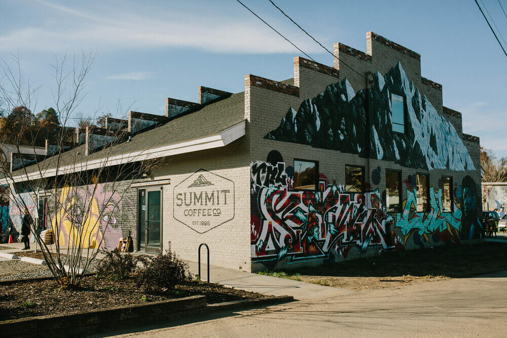outside view of summit coffee co