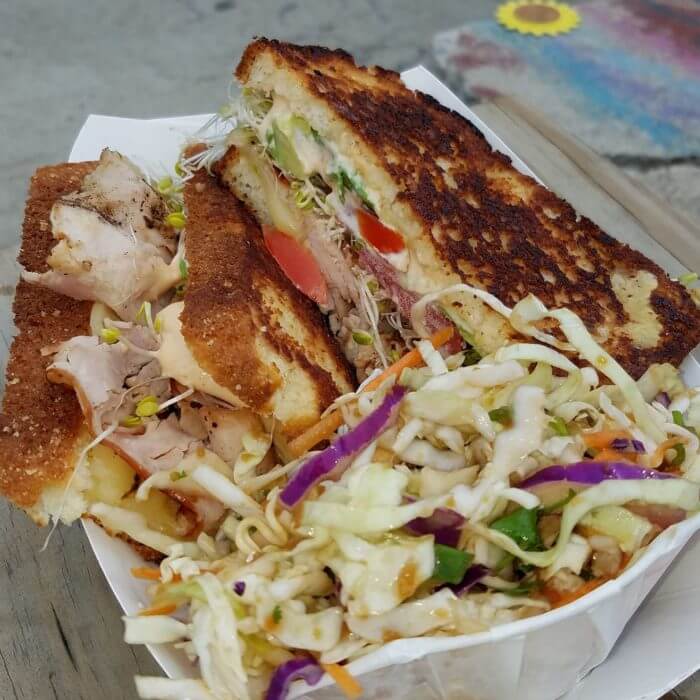 closeup shot of grilled cheese sandwich from melt your heart